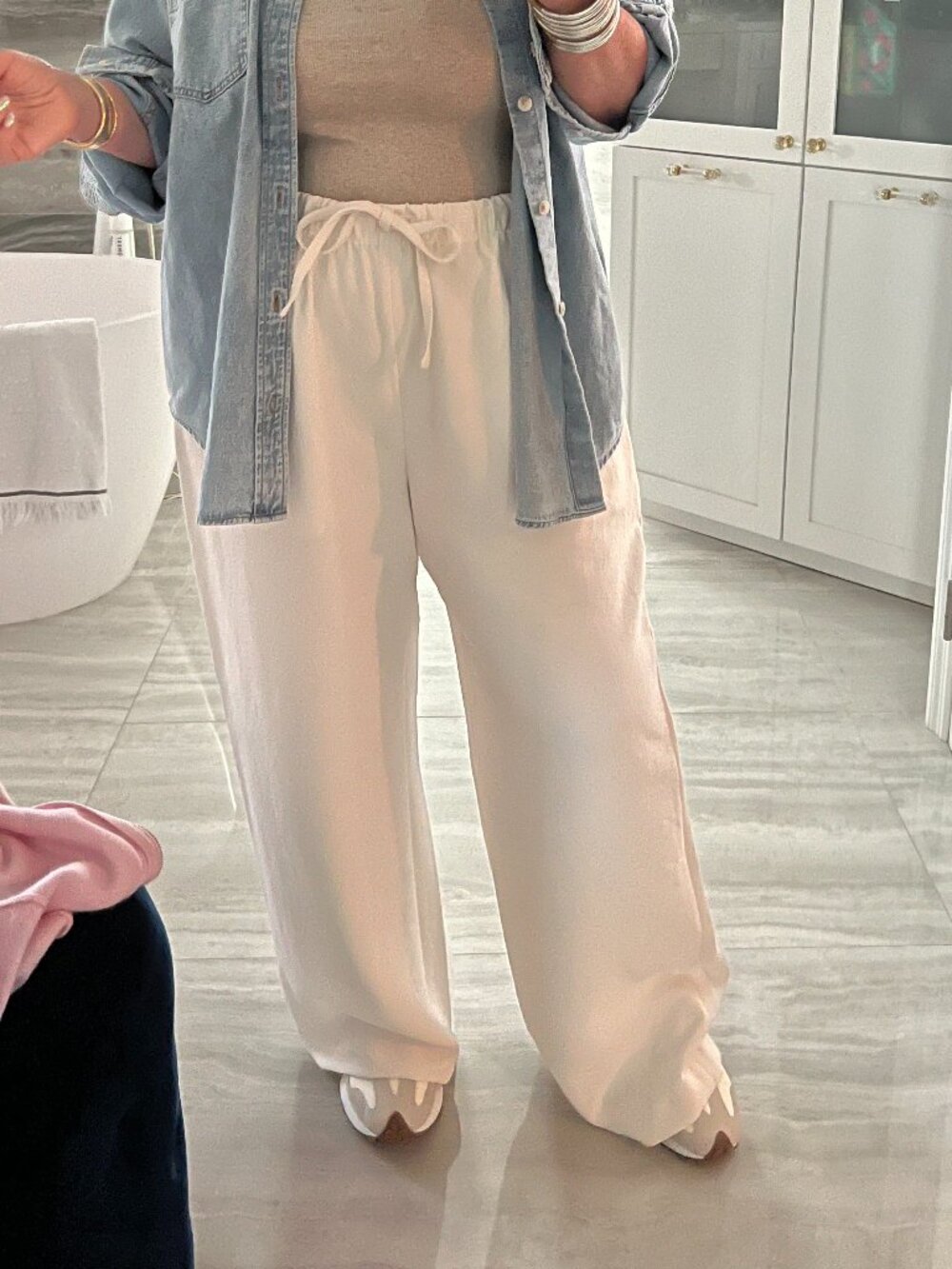 Aritzia Wilfred Lodge Pant XL Short Light Birch Crepette - Picture 4 of 11
